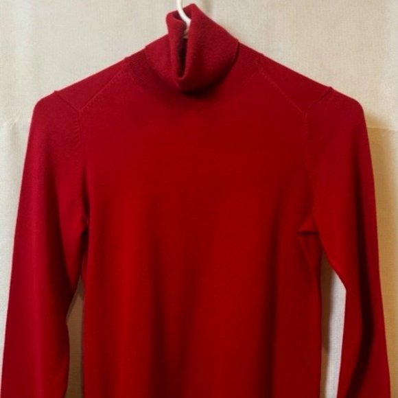 GAP Sweaters - Red GAP Combed Cotton Turtleneck Sweater
